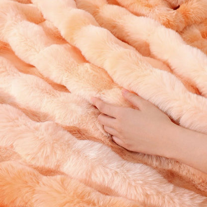 Throw Blanket for Couch Bed Fleece Flush Faux Fur Throw Blanket Back to School Room Decoration Gift 50" X 60"