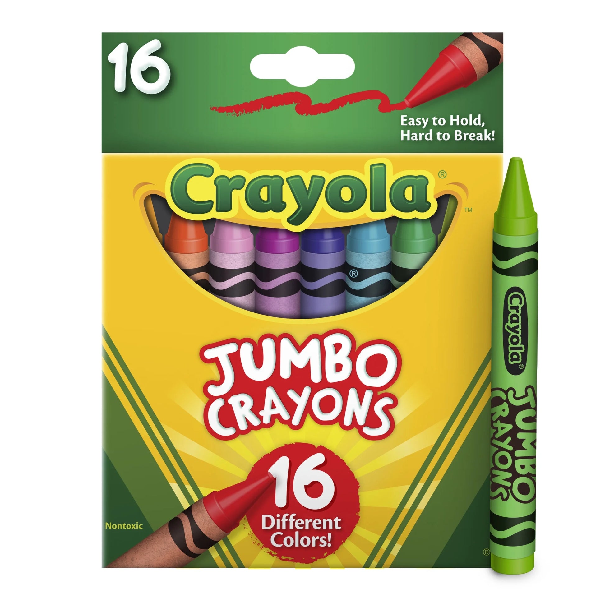 Jumbo Crayon Set, 16 Ct, Kindergarten School Supplies, Toddler Crayons, Gifts for Toddlers