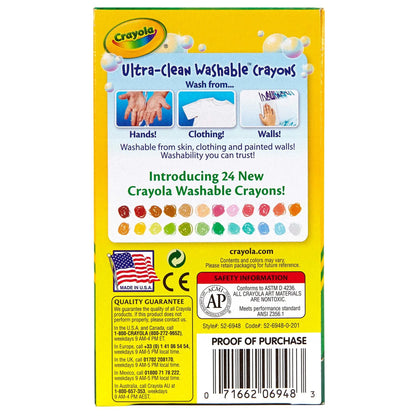 Classic Ultra-Clean Washable Crayons, 48 Count