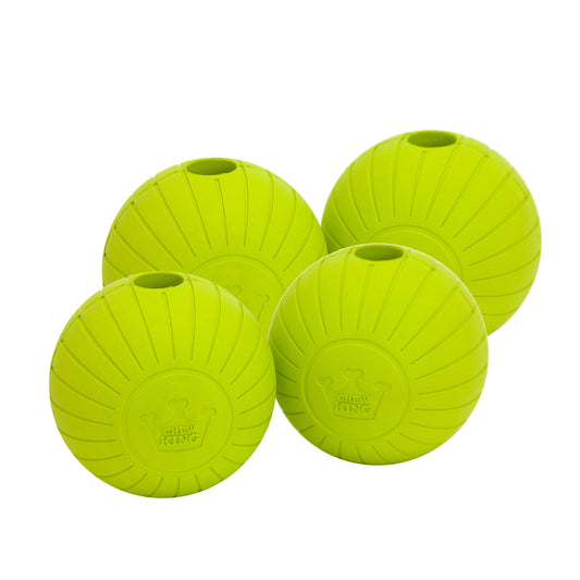, 3 Inch Supreme Rubber Dog Balls (4-Pack) for Large Breeds