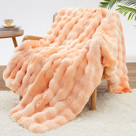 Throw Blanket for Couch Bed Fleece Flush Faux Fur Throw Blanket Back to School Room Decoration Gift 50" X 60"
