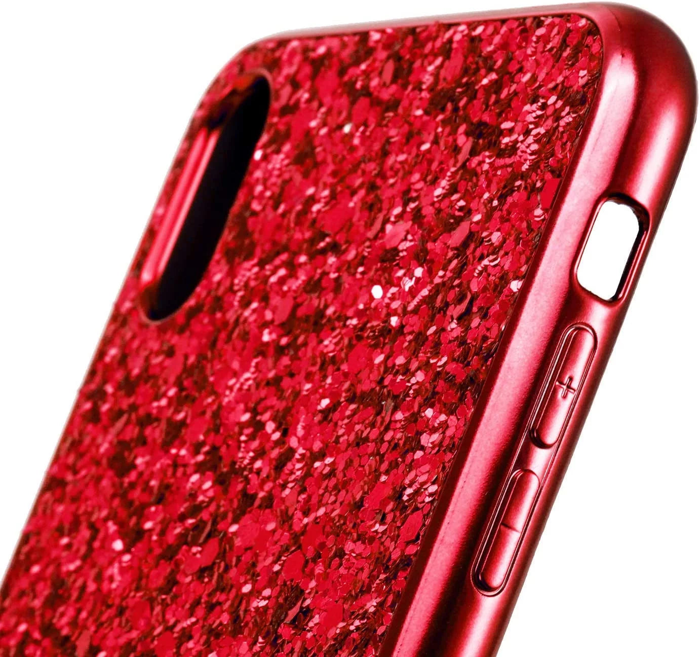 Compatible with Iphone Case,Crystal Diamond Glitter Bling Sparkly Soft Shockproof Cover for Women Girls Phone Case (Red,Iphone 12 Pro)