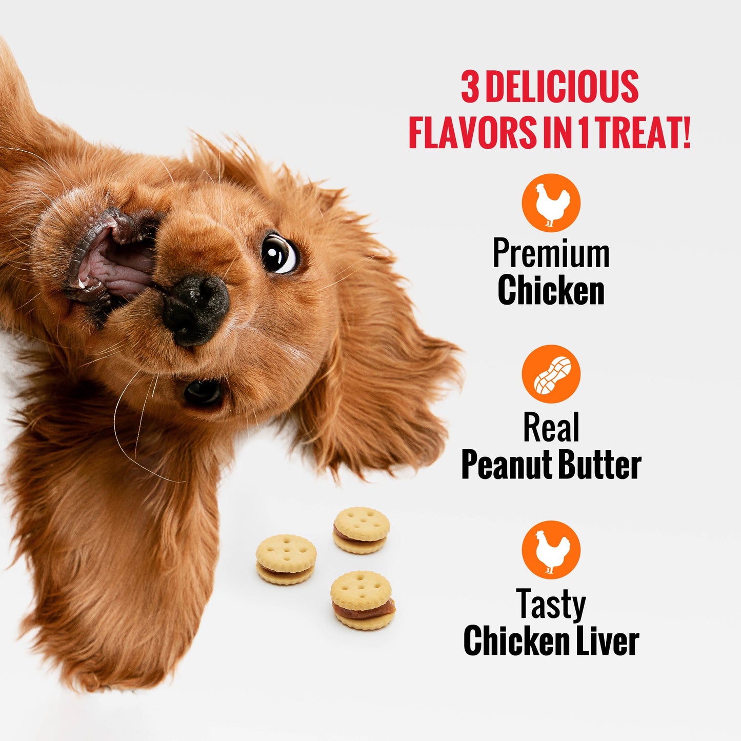 Good ‘N’ Tasty Triple Flavor Stacks, Treats for All Dogs with Chicken and Peanut Butter, 3.5 Oz