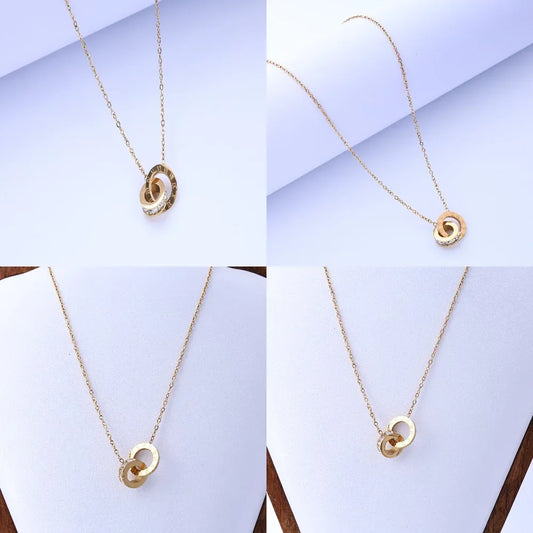 Titanium Steel Necklace Women'S Personality Luxury Combination Necklace Niche Design Style European and American Fashion Popular