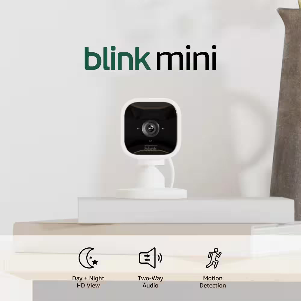 Mini Indoor Wired 1080P Wi-Fi Security Camera in White