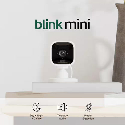 Mini Indoor Wired 1080P Wi-Fi Security Camera in White
