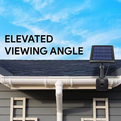 Universal Gutter Mount for Wyze, Blink, Ring, Arlo, Eufy Camera (Black) - Mount Your Security Cam and Solar Panel