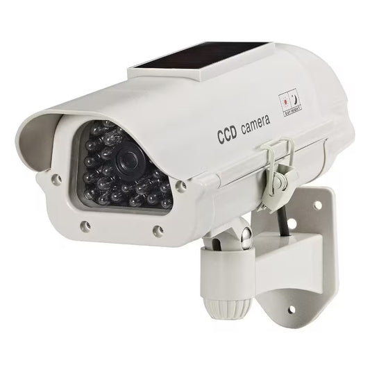 Solar Indoor/Outdoor Dummy Security Camera with LED D (4-Pack)
