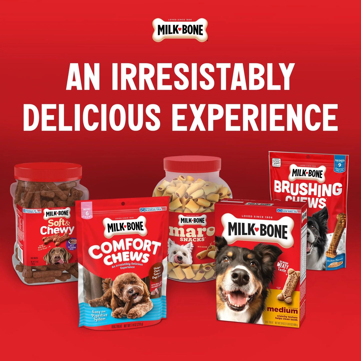 (7 Pack) Milk Bone Peanut Buttery Bites Soft Dog Treats with Jif Peanut Butter, 4.5 Oz Bag