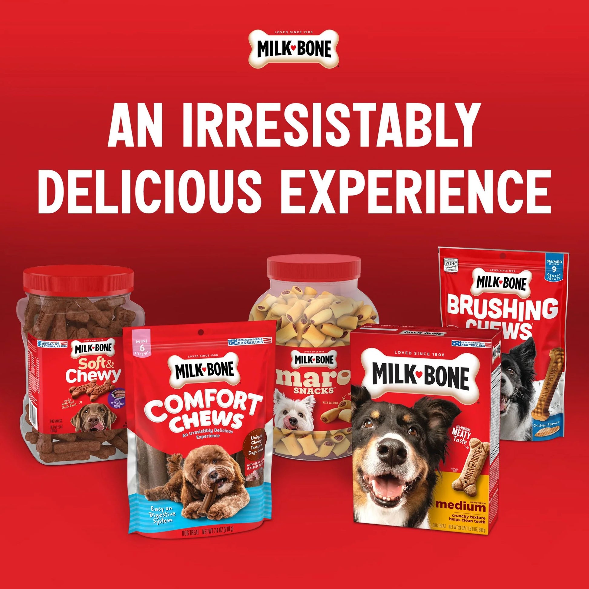 (7 Pack) Milk Bone Peanut Buttery Bites Soft Dog Treats with Jif Peanut Butter, 4.5 Oz Bag