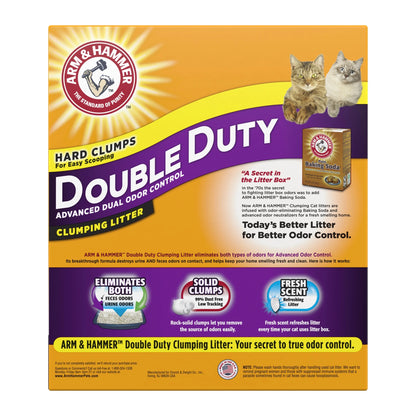 (3 Pack)  Double Duty Cat Litter, Advanced Odor Control Clumping Cat Litter, Scented, 40 Lb