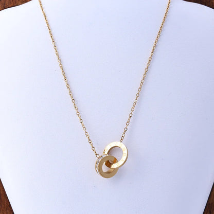 Titanium Steel Necklace Women'S Personality Luxury Combination Necklace Niche Design Style European and American Fashion Popular