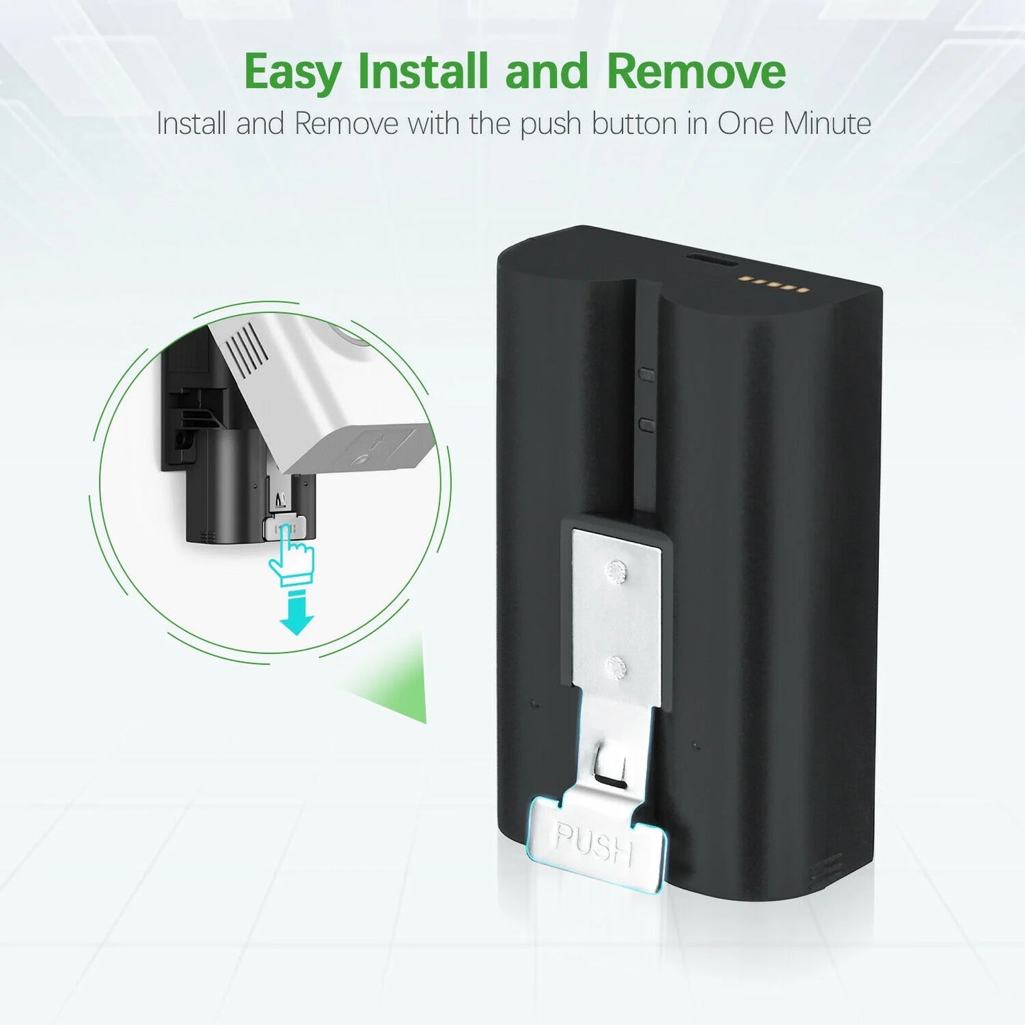 2-Pack Rechargeable Replacement Battery for Ring Spotlight Camera, Ring Video Doorbell 2 and Ring Door View Cam,Stick up Cam