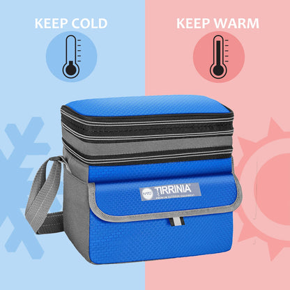 Insulated Lunch Bags for Women, Men, and Youth, Leakproof Back to School Insulated Cooler Bags for Students, and Office Work, Blue