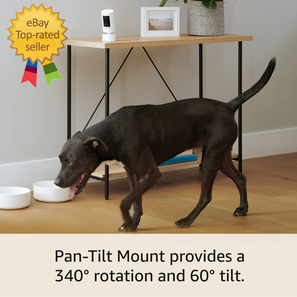 Indoor/Outdoor Pan-Tilt Mount for Outdoor Cam (Stick up Cam) Plug-In, White (Pow