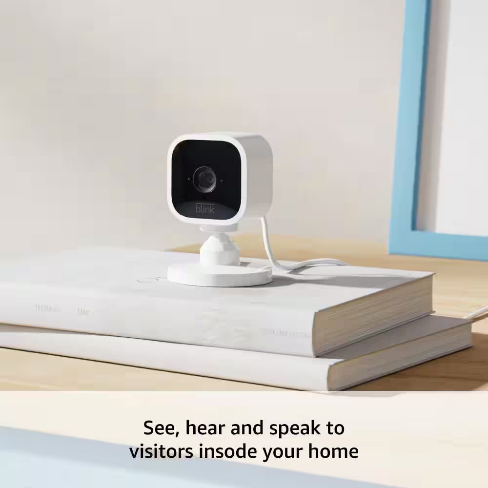 Mini Indoor Wired 1080P Wi-Fi Security Camera in White