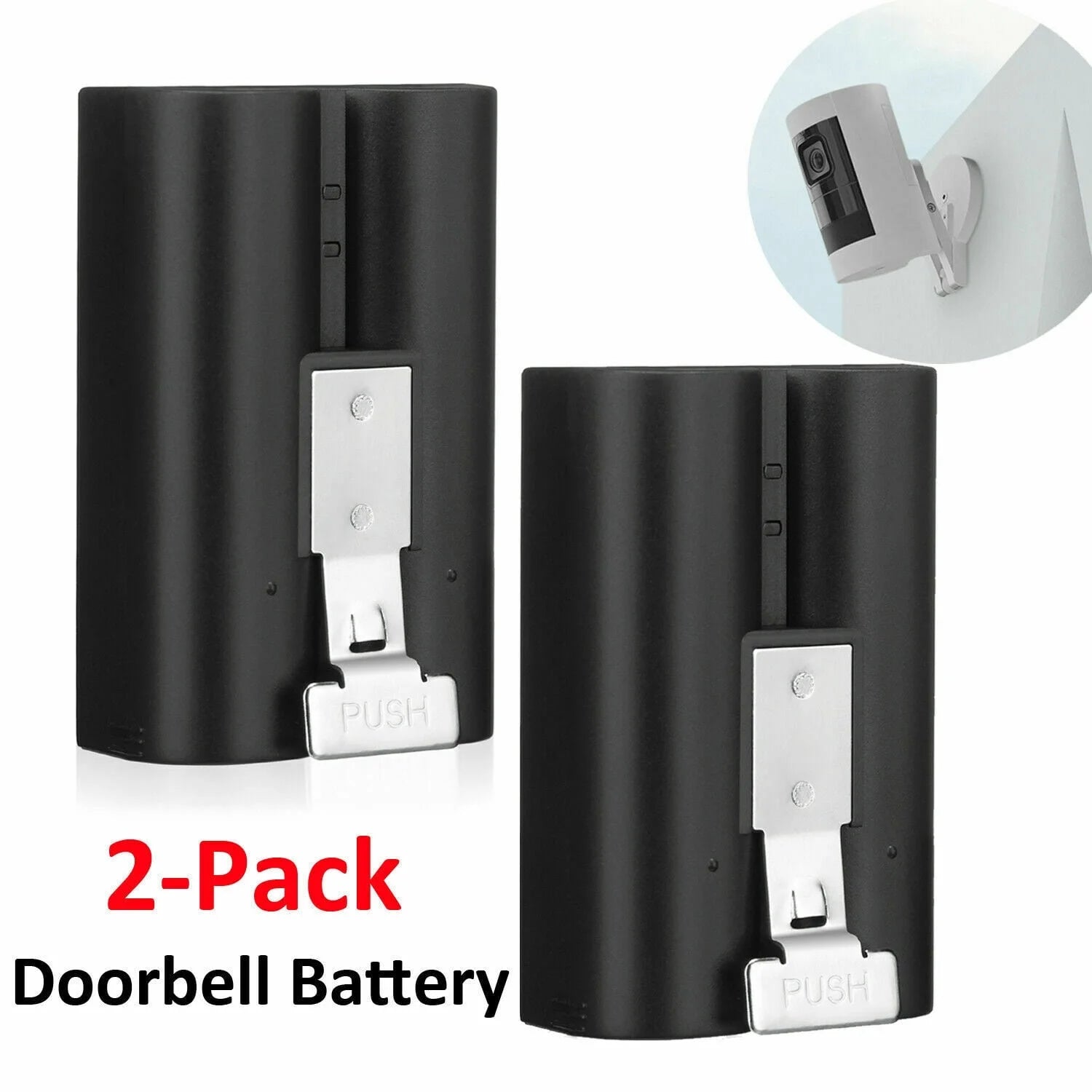 2-Pack Rechargeable Replacement Battery for Ring Spotlight Camera, Ring Video Doorbell 2 and Ring Door View Cam,Stick up Cam