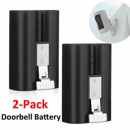 2-Pack Rechargeable Replacement Battery for Ring Spotlight Camera, Ring Video Doorbell 2 and Ring Door View Cam,Stick up Cam
