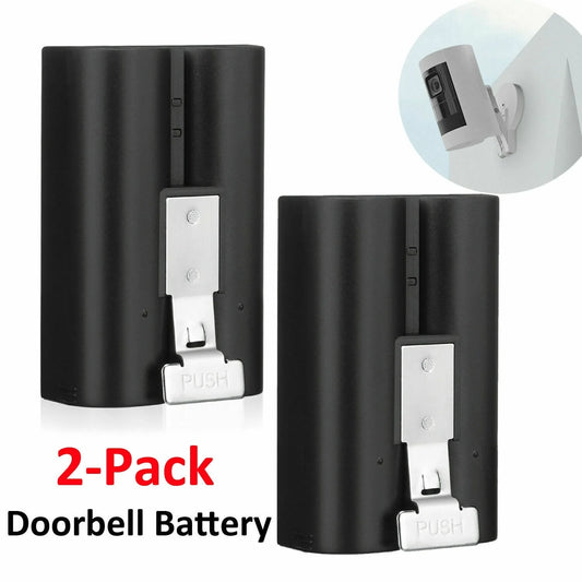 2-Pack Rechargeable Replacement Battery for Ring Spotlight Camera, Ring Video Doorbell 2 and Ring Door View Cam,Stick up Cam