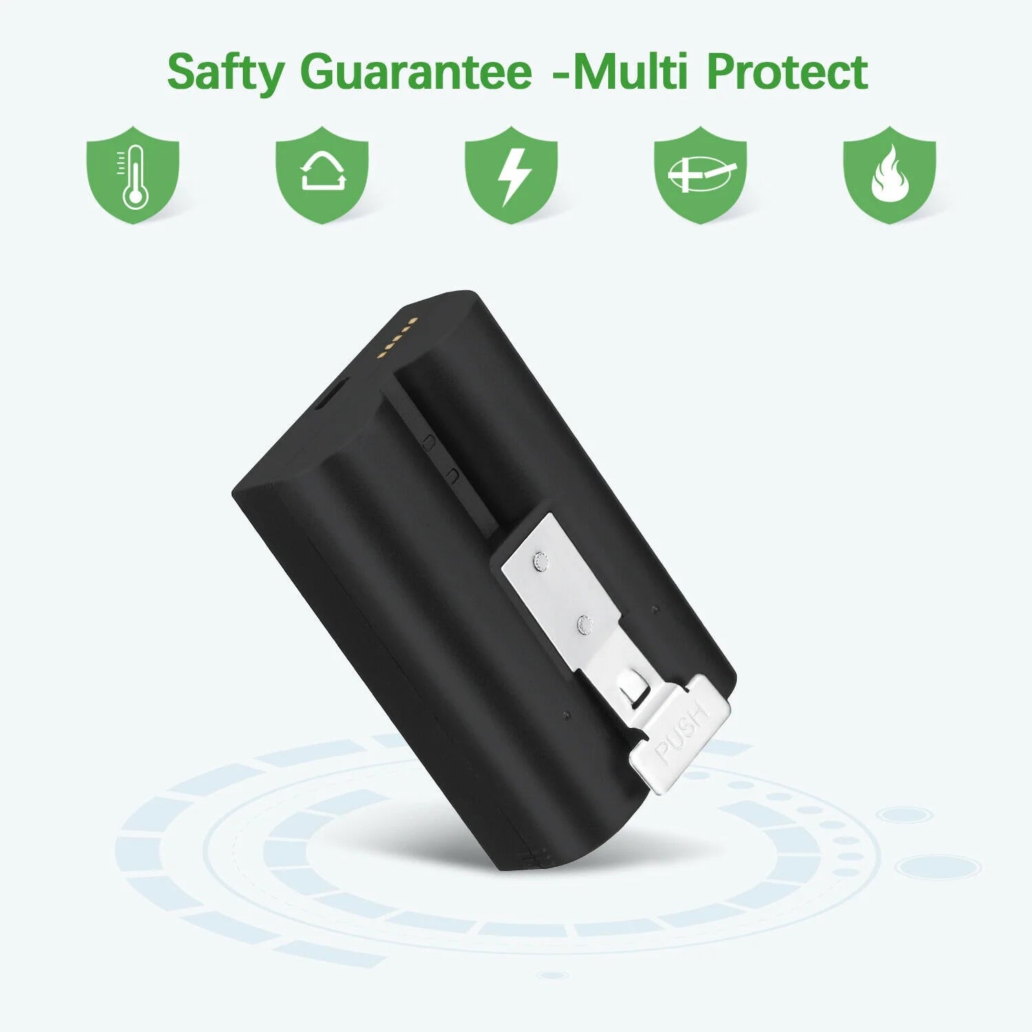 2-Pack Rechargeable Replacement Battery for Ring Spotlight Camera, Ring Video Doorbell 2 and Ring Door View Cam,Stick up Cam