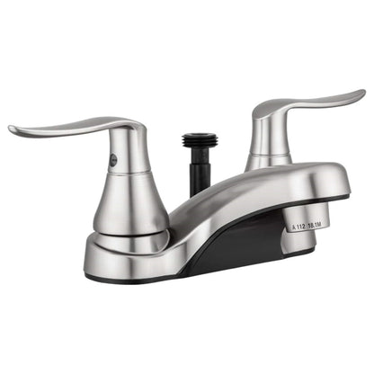 DF-PL720LH-SN RV Bathroom Faucet with Winged Levers and Shower Hose Diverter (Brushed Satin Nickel)